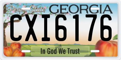 GA license plate CXI6176