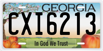 GA license plate CXI6213
