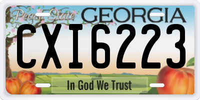 GA license plate CXI6223