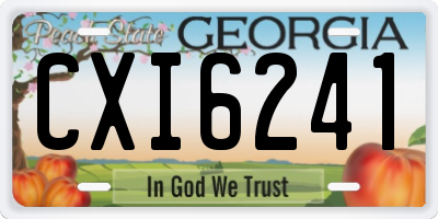 GA license plate CXI6241
