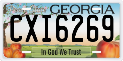 GA license plate CXI6269
