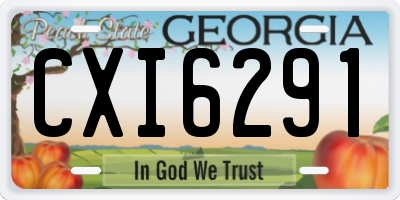GA license plate CXI6291
