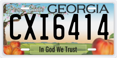 GA license plate CXI6414