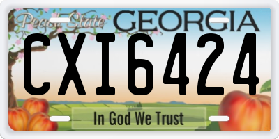GA license plate CXI6424