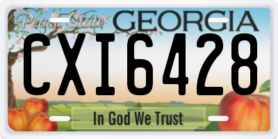GA license plate CXI6428