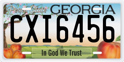 GA license plate CXI6456