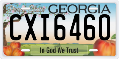 GA license plate CXI6460