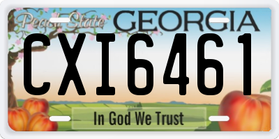 GA license plate CXI6461