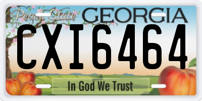 GA license plate CXI6464