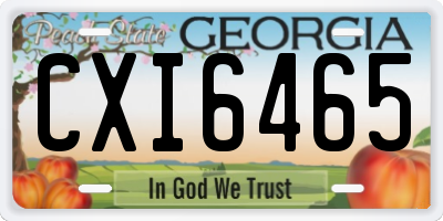GA license plate CXI6465