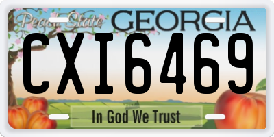 GA license plate CXI6469