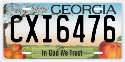GA license plate CXI6476