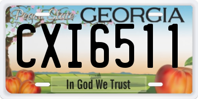 GA license plate CXI6511