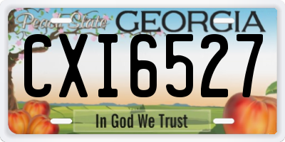 GA license plate CXI6527