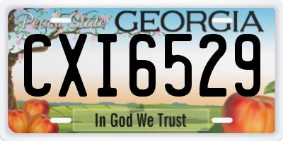 GA license plate CXI6529