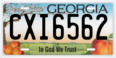 GA license plate CXI6562