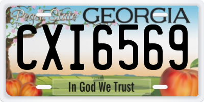 GA license plate CXI6569