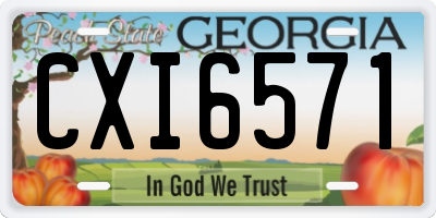 GA license plate CXI6571