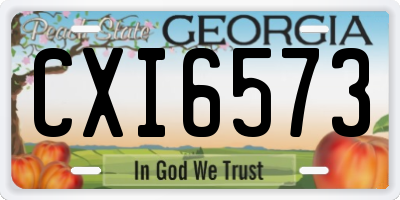 GA license plate CXI6573