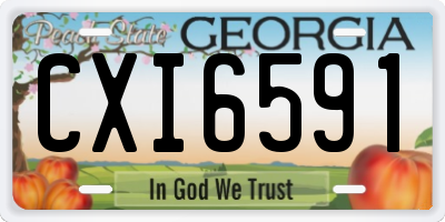 GA license plate CXI6591