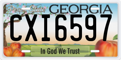 GA license plate CXI6597