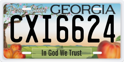 GA license plate CXI6624