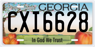 GA license plate CXI6628