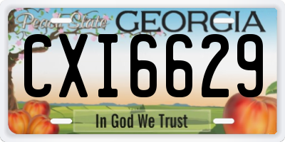 GA license plate CXI6629