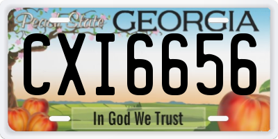GA license plate CXI6656