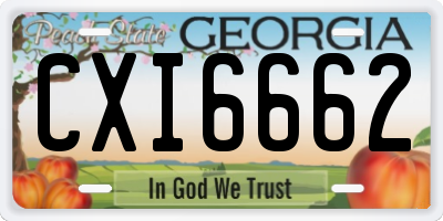 GA license plate CXI6662