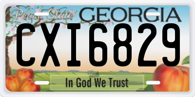GA license plate CXI6829