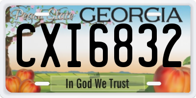 GA license plate CXI6832