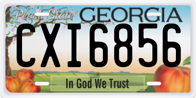 GA license plate CXI6856