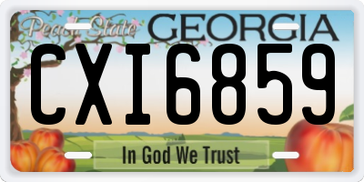 GA license plate CXI6859