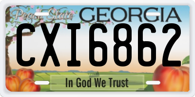 GA license plate CXI6862