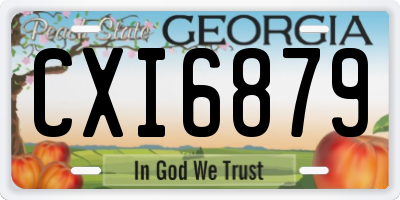GA license plate CXI6879