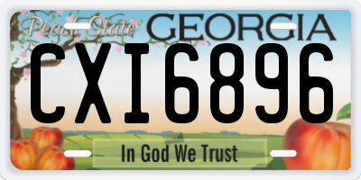 GA license plate CXI6896