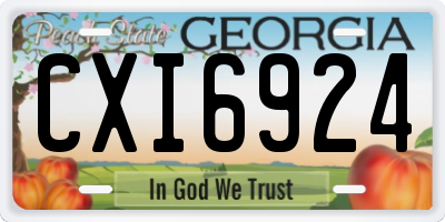 GA license plate CXI6924