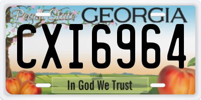 GA license plate CXI6964