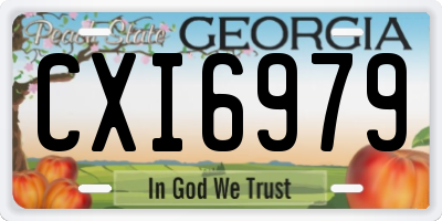 GA license plate CXI6979