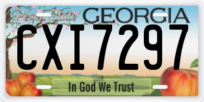 GA license plate CXI7297