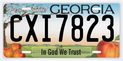 GA license plate CXI7823