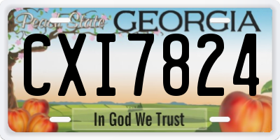 GA license plate CXI7824