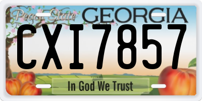 GA license plate CXI7857
