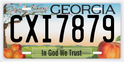 GA license plate CXI7879