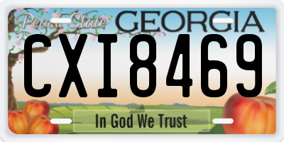 GA license plate CXI8469