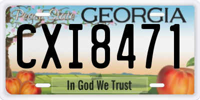 GA license plate CXI8471