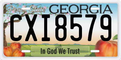 GA license plate CXI8579