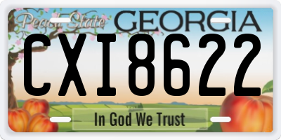 GA license plate CXI8622
