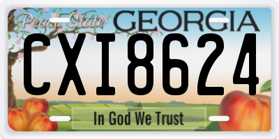 GA license plate CXI8624
